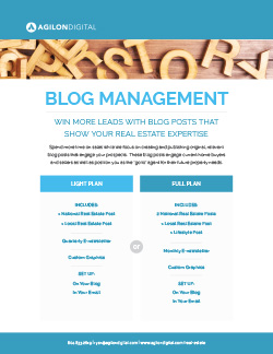 blog management real estate